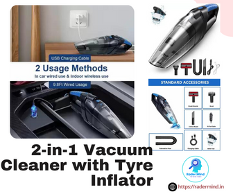 2-in-1 Vacuum Cleaner with Tyre Inflator