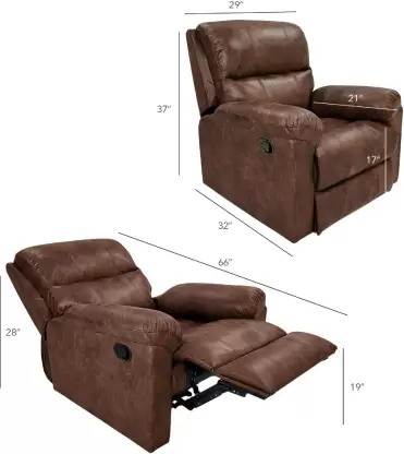 Jordyblue Louis Fabric Manual Recliner