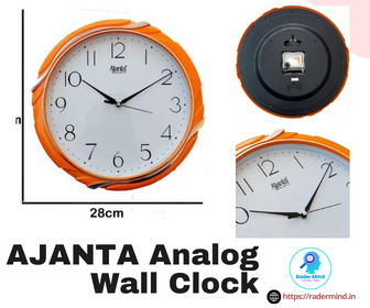 AJANTA Analog Wall Clock: Enhance Your Home Décor with Style!