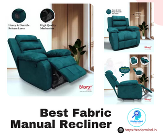 Bharat Lifestyle Austin Fabric Manual Recliner