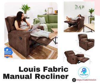 Jordyblue Louis Fabric Manual Recliner