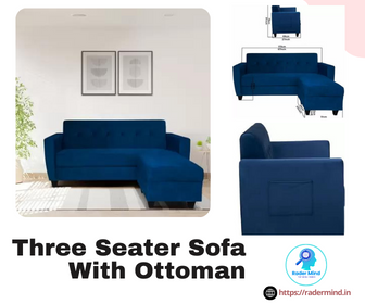 Three Seater Sofa With Ottoman