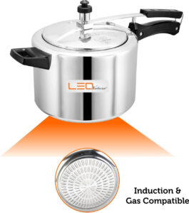 Leo Natura's 5L Inner Lid Induction Bottom Pressure Cooker