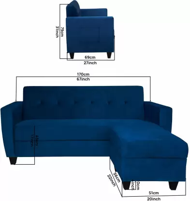 Three Seater Sofa With Ottoman