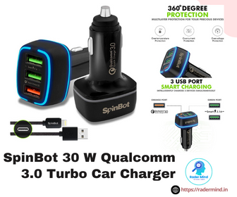 SpinBot 30 W Qualcomm 3.0 Turbo Car Charger