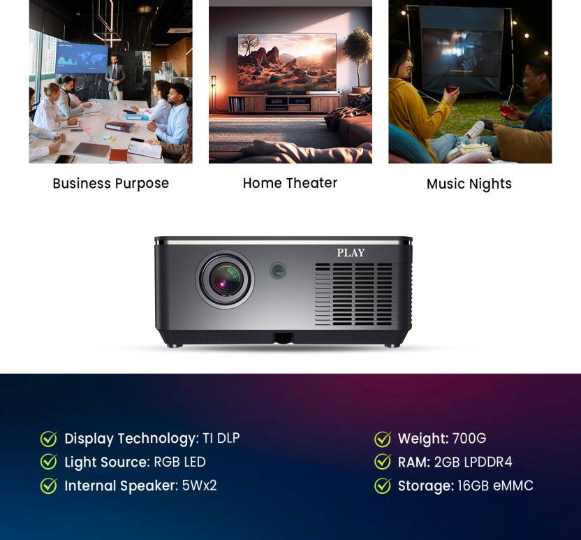 PLAY DLP7 3D 4K UHD Projector