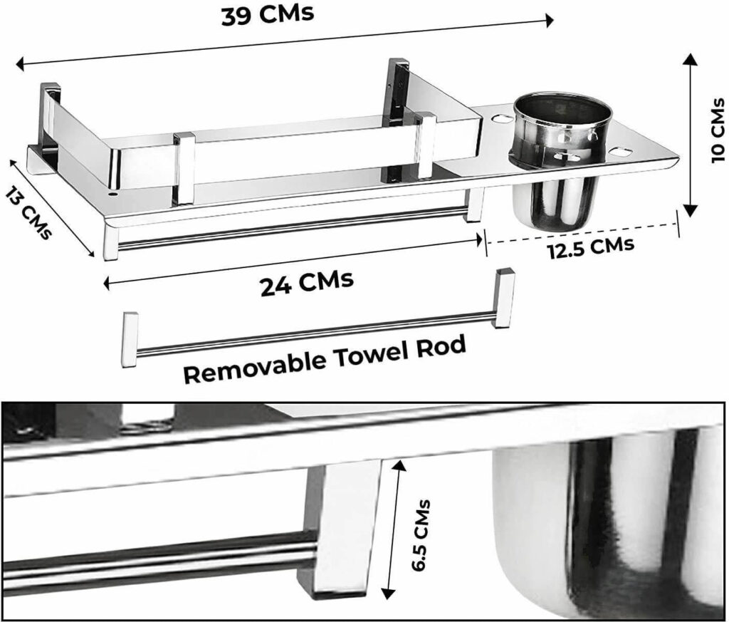 gloxy multipurpose towel holder